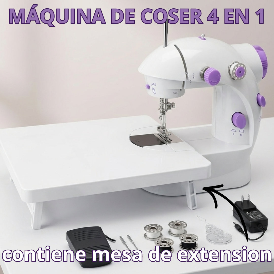 Maquina de Coser - 12 Puntadas con Mesa 4 en 1 + kit costura